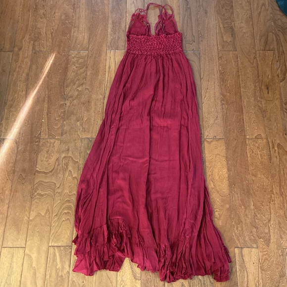 Free People Intimately Adella Maxi Slip Dress Size XS in Wine - Picture 5 of 6